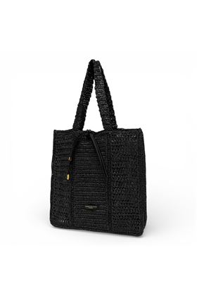 Borsa Gianni Chiarini in paglia crochet colore nero. GIANNI CHIARINI | 11955-NERO
